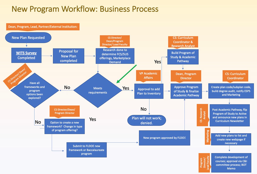 Business Process new program workflow chart